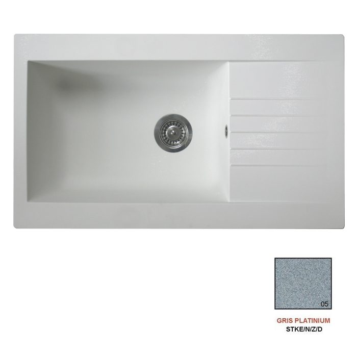 Fregadero stke esencia 1C1E gris platinium