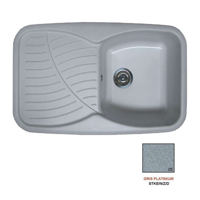 Fregadero stkd domus 1C1E gris platinium