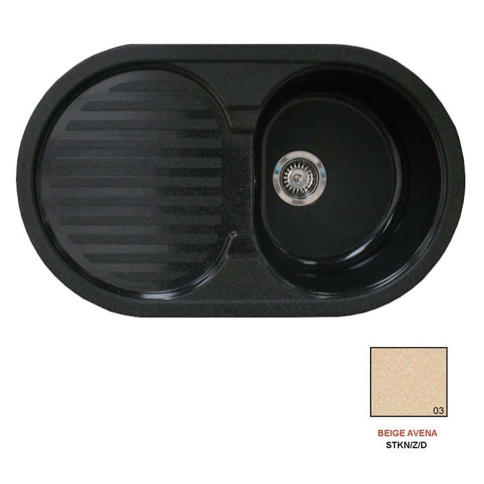 Fregadero stkd domus R1C1E beige avena