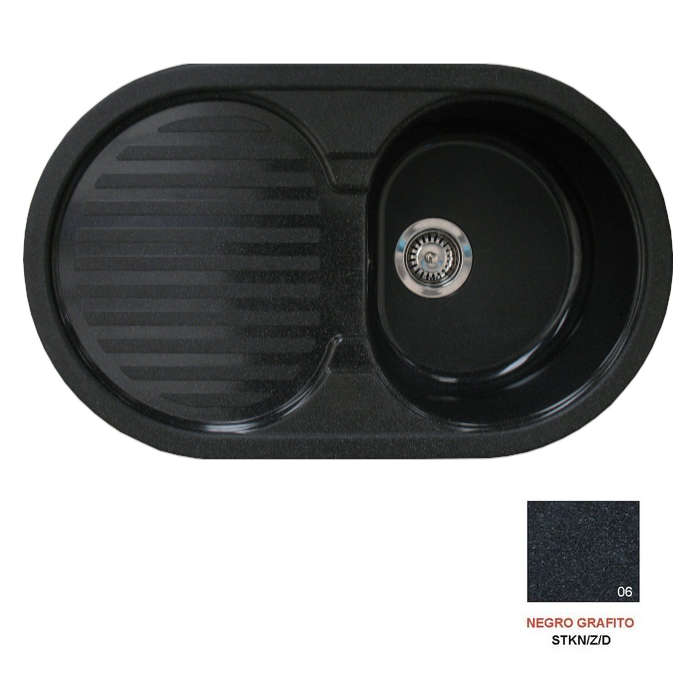 Fregadero stkd domus R1C1E negro grafito