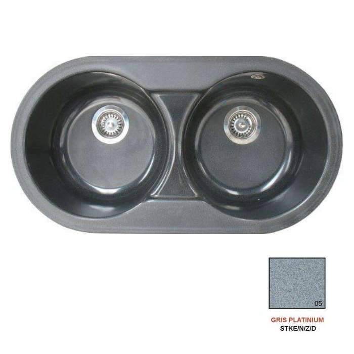 Fregadero stkd domus R2C gris platinium
