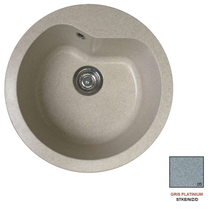 Fregadero stkd domus bee 1R430 gris platinium