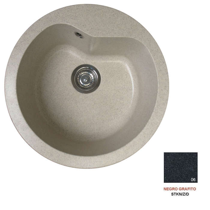 Fregadero stkd domus bee 1R430 negro grafito