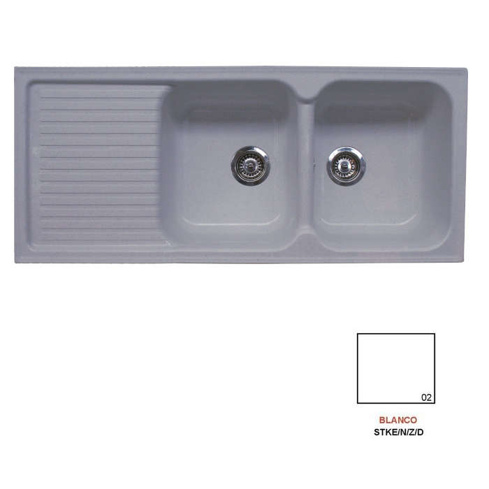 Fregadero stkz zentia 2C1E blanco
