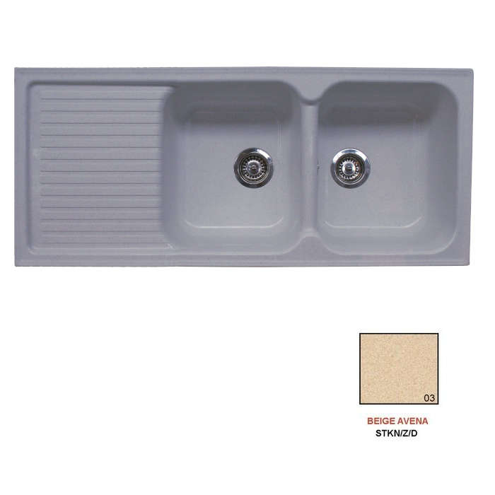Fregadero stkz zentia 2C1E beige avena