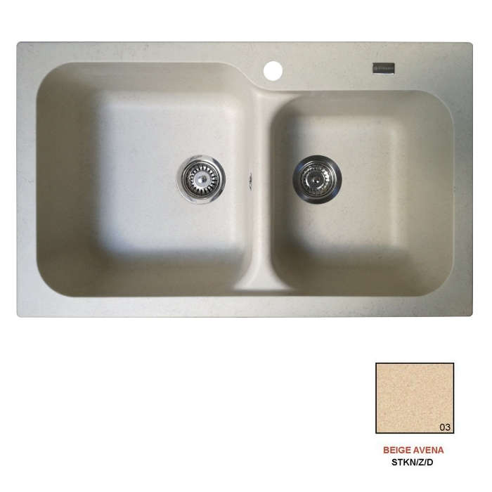 Fregadero stkz zentia BEE 2C beige avena