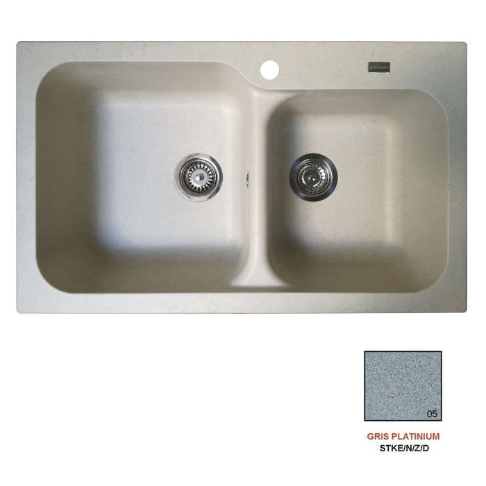Fregadero stkz zentia BEE 2C gris platinium