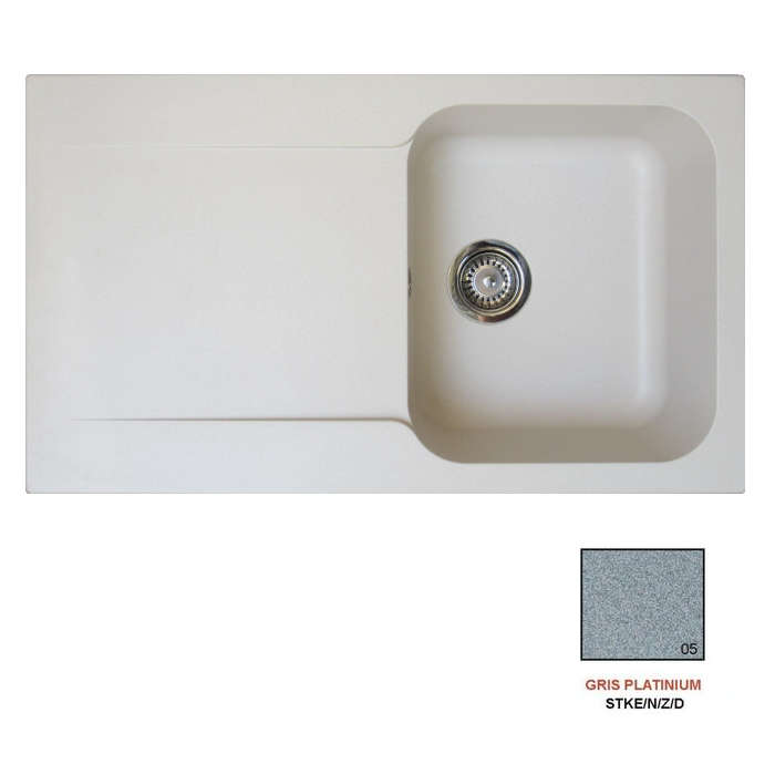 Fregadero stkn naturia 8650 1C1E gris platinium