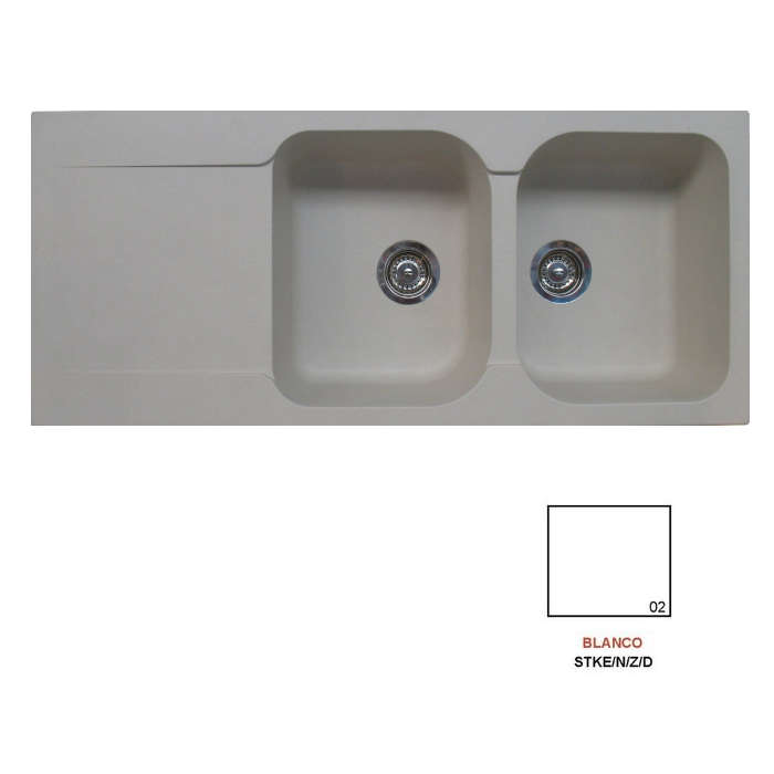Fregadero stkn naturia 2C1E blanco
