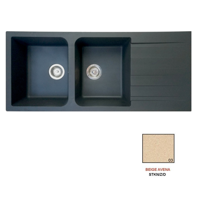 Fregadero stks sierra 2C1E beige avena