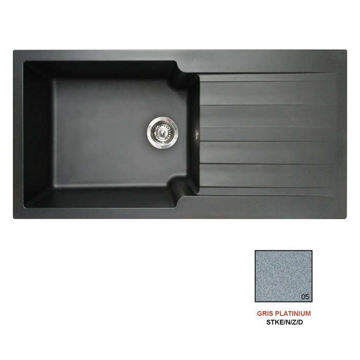 Fregadero stks sierra 1GC1E gris platinium