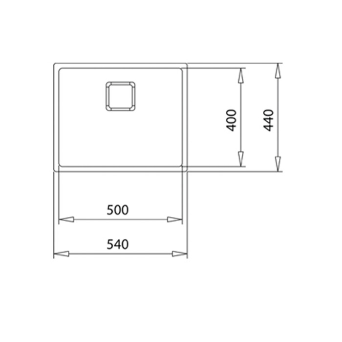 Fregadero Inox 1 seno TEKA 115000012 FLEXLINEA RS15 50.40 3 R SF