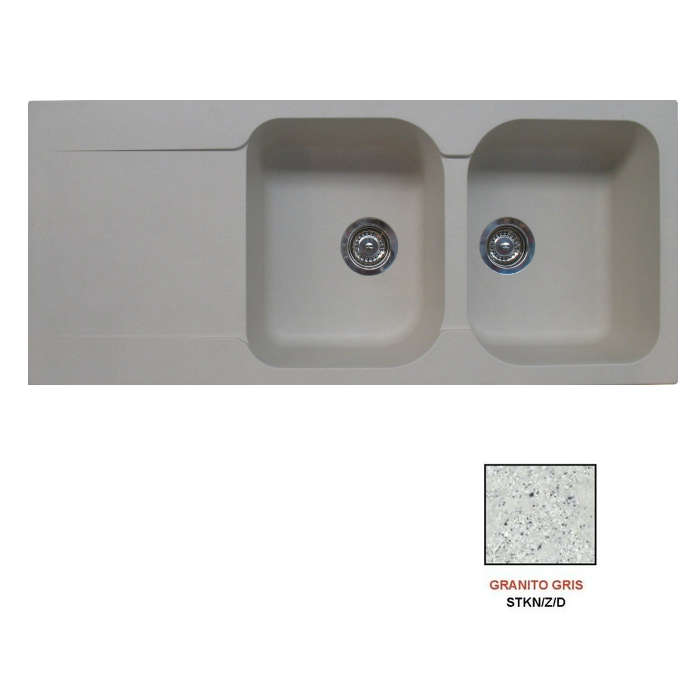 Fregadero stkn naturia 2C1E granito gris
