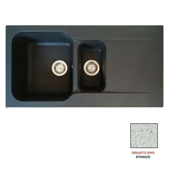 Fregadero stkn naturia 1.5C1E granito gris