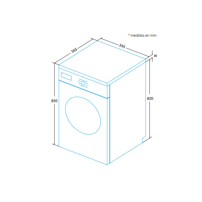 EDESA EWF-1480 WH LAVADORA CARGA FRONTAL 
8kg 2