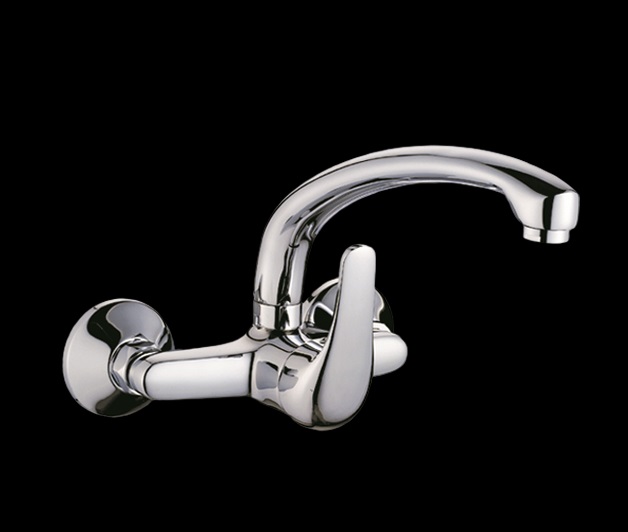MONOMANDO DE FREGADERO CAÑO FUNDIDO (15 cm)