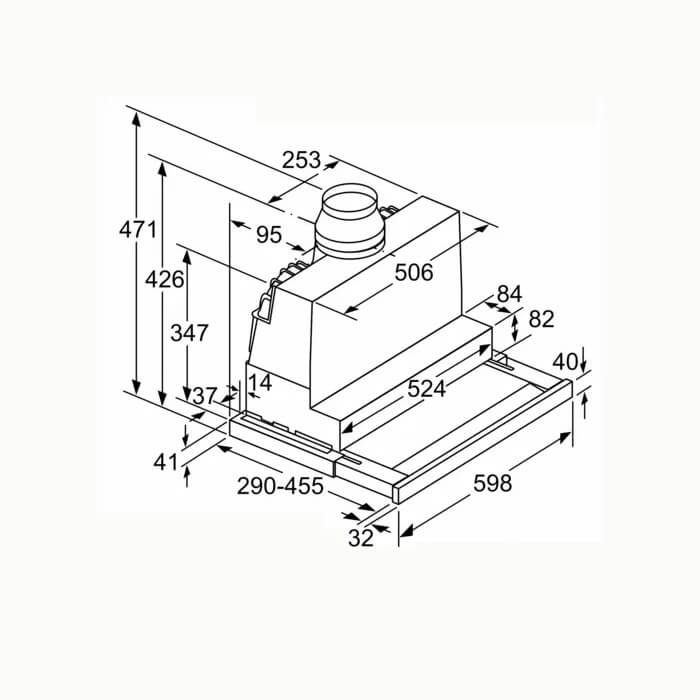 CAMPANA EXTENSIBLE BOSCH DFS067K50 60 CM, 700 M3/H 2