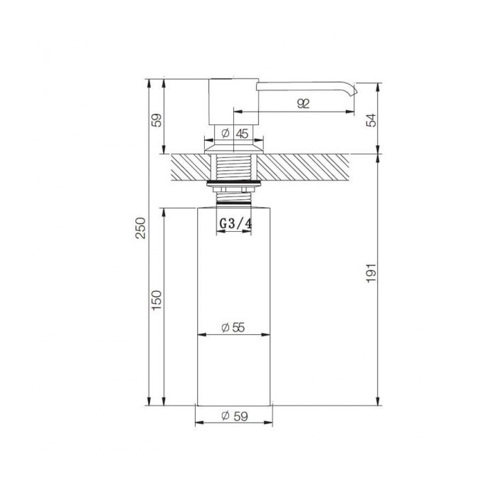 DISPENSADOR JABON COCINA CUADRADO 2