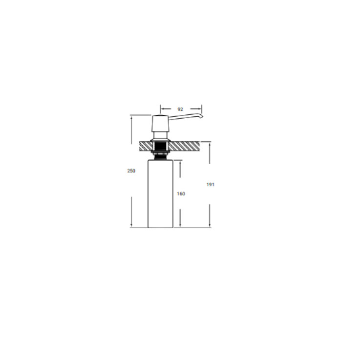DISPENSADOR JABON COCINA REDONDO ACAB.INOX 2