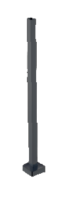 BRAZO PARA ROCIADOR, CUADRADO, NEGRO 20 cm