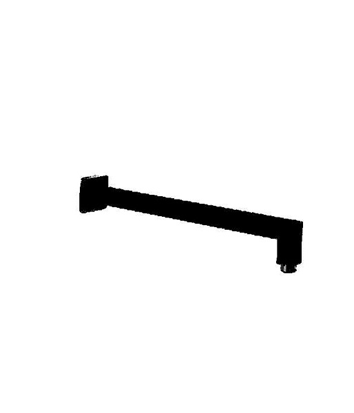 BRAZO PARA ROCIADOR, CUADRADO, NEGRO 38 cm