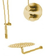 KIT DE DUCHA EMPOTRADO CILÍNDRICO DORADO