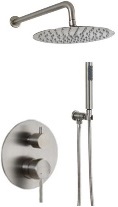KIT DE DUCHA EMPOTRADO CILÍNDRICO INOX
