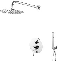 KIT DE DUCHA EMPOTRADO CILÍNDRICO CROMO