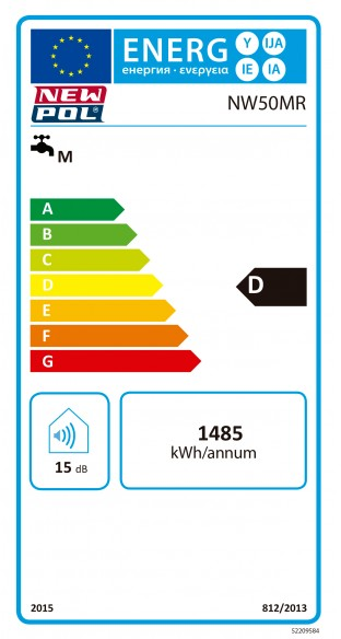 Termo eléctrico  50 litros cilíndrico 2