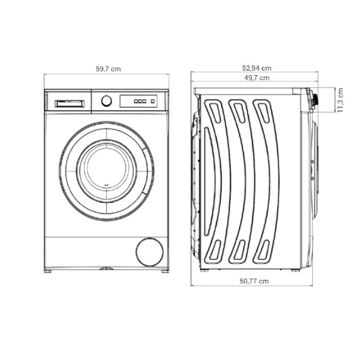 Lavadora  7Kg, 1000 rpm, D, ANTIALÉRGICA, Black di 3