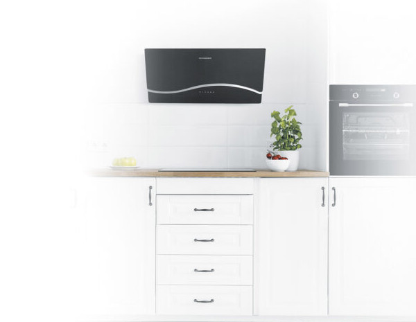 SCHNEIDER CAMPANA INCLINADA NEGRA 90CM 2