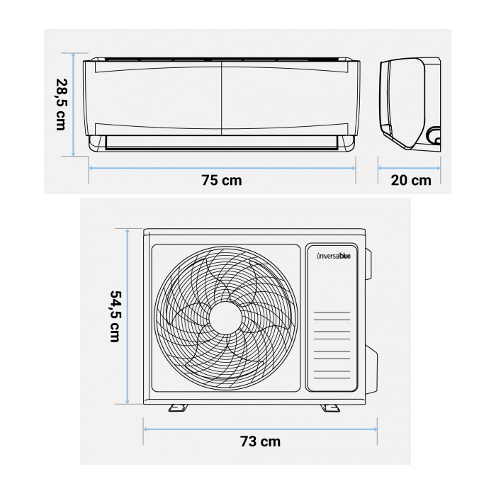 UB AMAZONAS 4023 UB A++ Split A/C  2.300 frigorías 2