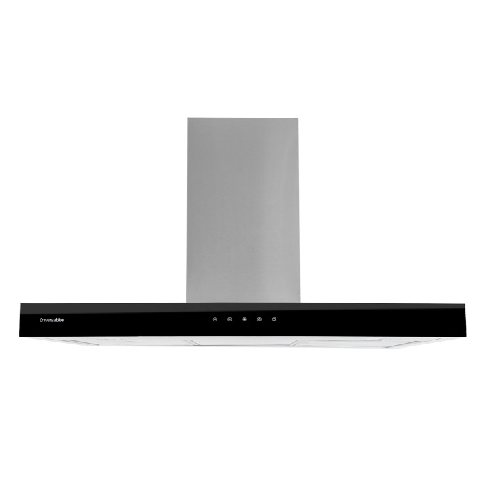 UB CAMPANA DECORATIVA INOX FRONTAL NEGRO 90CM
