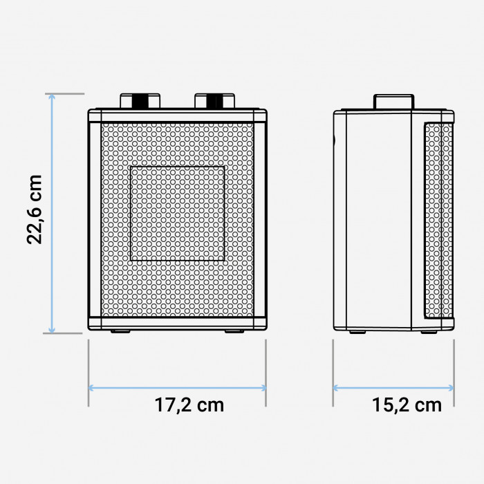 UB Calefactor cerámico blanco 1800W 2