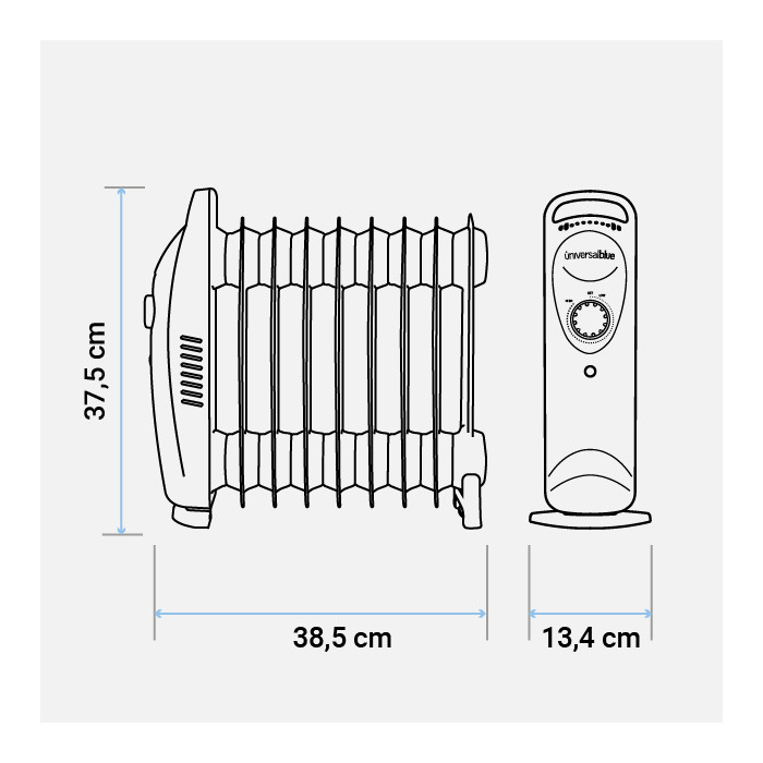 UB Radiador mini con una potencia de 1000W 2