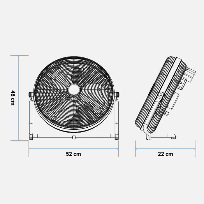 UB ASTUN 4090 Ventilador industrial 90W Negro 40cm 2