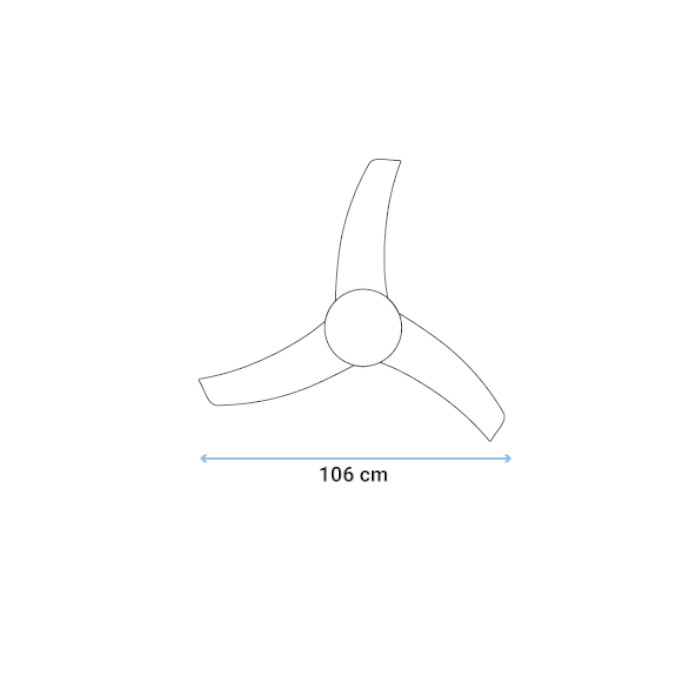 UB Ventilador de techo blanco 60w 106 cm. MISTRAL 2