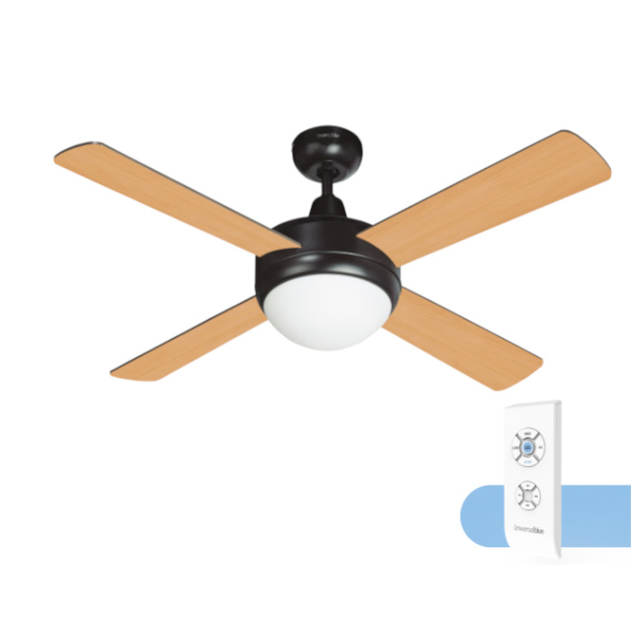 UB SIROCO 3042B Ventilador techo base negra/madera