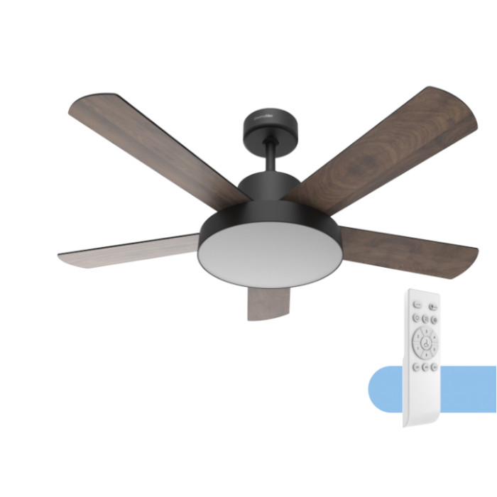 UB Ventilador de techo base negra y 5 aspas LEVANT