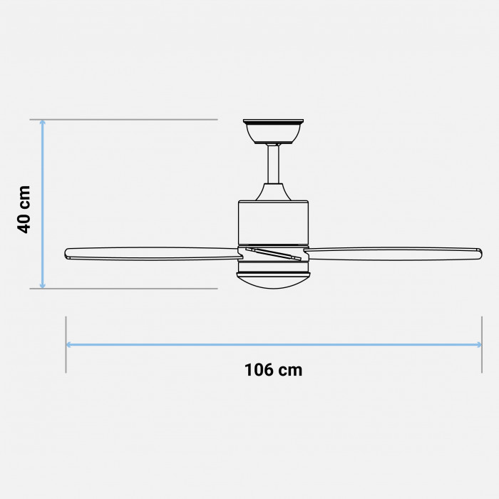 UB MIDI 4042X Ventilador techo cuerpo inox motor D 2