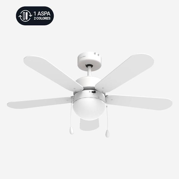 UB VENTILADOR TECHO ETESIOS 6052W 132 CM 5 ASPAS
