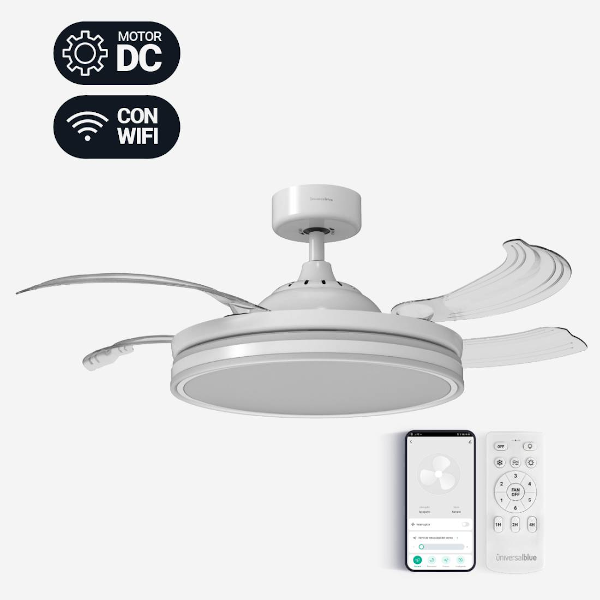 UB Ventilador de techo con aspas retractiles Tuval