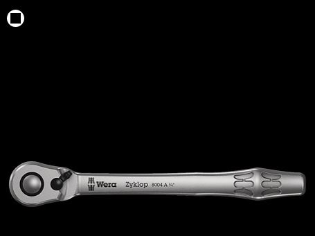 LLAVE CARRACA 8004A METAL CUAD.1/4" PALANCA INV.GI