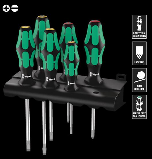 334/6 JGO.ATORNILLADOR Kraftform Plus Lasertip+Ban
