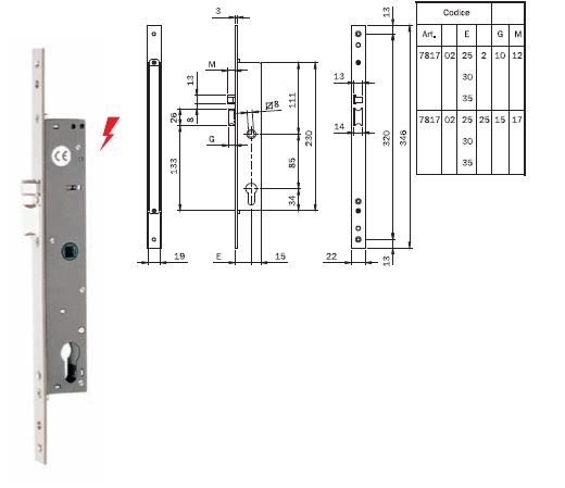 CERRADURA ISEO ELECTRICA 781702352