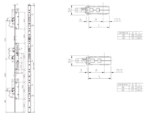 CERRADURA MULTIBLINDO EASY EXIT DER