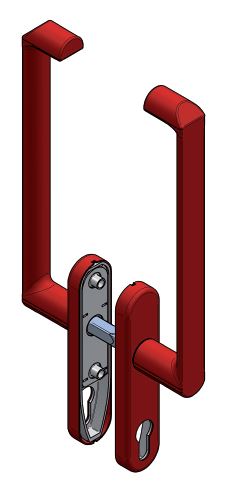 MANILLA ESURI HS INT/EXT C/ LLAVE LACADO PLATA