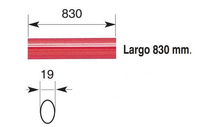BARRA ANTIPANICO ISEO HORIZONTAL  L=830 "IDEA"