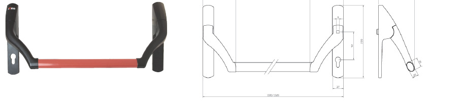 ANTIPANCIO ISEO 1P PRO EXIT EMBUTIR 94A000050699