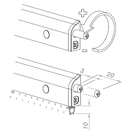 CORTAVIENTO AUTOMAT. COMPACT EXT PLUS 800MM BLANCO